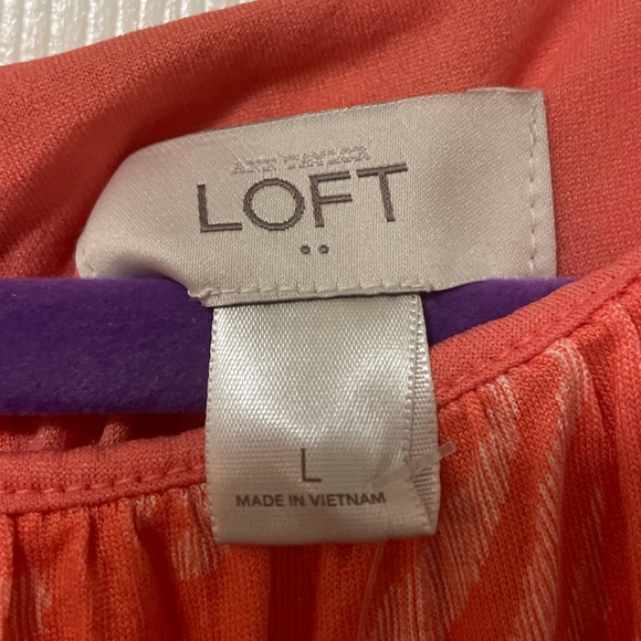 🧡NWT Loft Orange patterned dress🧡 - Picture 3 of 4